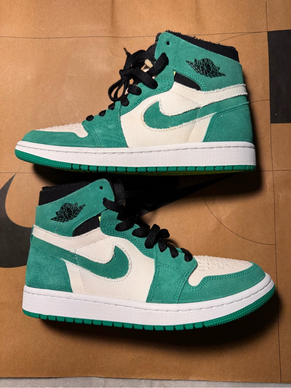 NEW AIR JORDAN 1 ZOOM CMFT STADIUM GREEN MEN'S SHOES SIZE 7 SNEAKERS CT0978-300